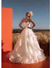 Strapless Sweetheart Ivory Organza Ruffled Wedding Dress
